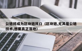 公链将成为区块链风口(区块链,尤其是公链技术,想要真正落地)