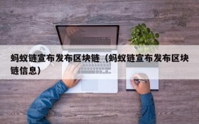 蚂蚁链宣布发布区块链（蚂蚁链宣布发布区块链信息）