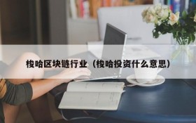 梭哈区块链行业(梭哈投资什么意思)